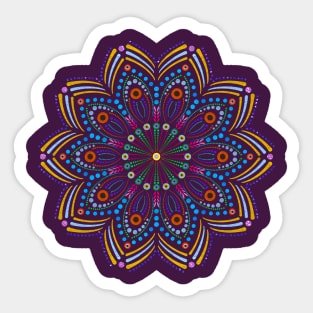 Nature Dot Art Illusion Mandala Sticker